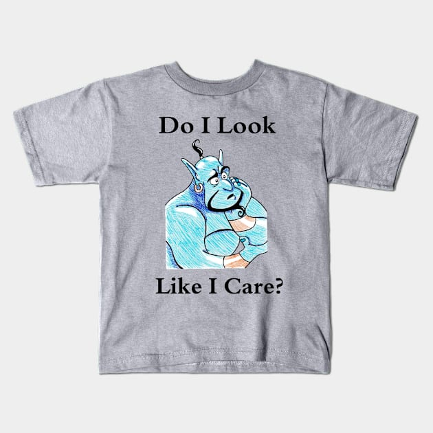 Genie Don't Care Kids T-Shirt by Nightcat17